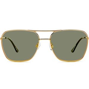 CADDIS Eye Appliances Custom Progressive Reader Sunglasses +2.00 Gold Frame